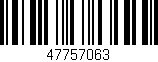 Código de barras (EAN, GTIN, SKU, ISBN): '47757063'