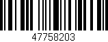 Código de barras (EAN, GTIN, SKU, ISBN): '47758203'