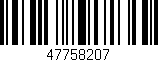 Código de barras (EAN, GTIN, SKU, ISBN): '47758207'