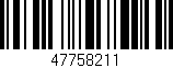 Código de barras (EAN, GTIN, SKU, ISBN): '47758211'