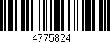 Código de barras (EAN, GTIN, SKU, ISBN): '47758241'