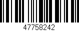 Código de barras (EAN, GTIN, SKU, ISBN): '47758242'