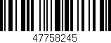 Código de barras (EAN, GTIN, SKU, ISBN): '47758245'