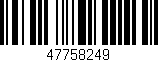 Código de barras (EAN, GTIN, SKU, ISBN): '47758249'