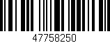 Código de barras (EAN, GTIN, SKU, ISBN): '47758250'