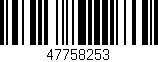 Código de barras (EAN, GTIN, SKU, ISBN): '47758253'