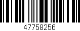 Código de barras (EAN, GTIN, SKU, ISBN): '47758256'