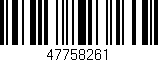 Código de barras (EAN, GTIN, SKU, ISBN): '47758261'