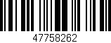Código de barras (EAN, GTIN, SKU, ISBN): '47758262'