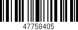 Código de barras (EAN, GTIN, SKU, ISBN): '47758405'