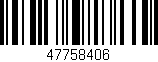 Código de barras (EAN, GTIN, SKU, ISBN): '47758406'