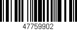 Código de barras (EAN, GTIN, SKU, ISBN): '47759902'