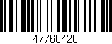 Código de barras (EAN, GTIN, SKU, ISBN): '47760426'