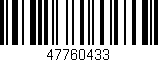 Código de barras (EAN, GTIN, SKU, ISBN): '47760433'