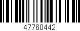Código de barras (EAN, GTIN, SKU, ISBN): '47760442'