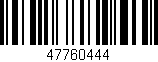 Código de barras (EAN, GTIN, SKU, ISBN): '47760444'
