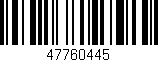 Código de barras (EAN, GTIN, SKU, ISBN): '47760445'