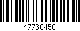 Código de barras (EAN, GTIN, SKU, ISBN): '47760450'