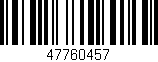 Código de barras (EAN, GTIN, SKU, ISBN): '47760457'