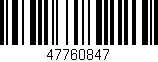 Código de barras (EAN, GTIN, SKU, ISBN): '47760847'