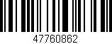 Código de barras (EAN, GTIN, SKU, ISBN): '47760862'
