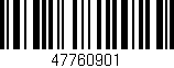 Código de barras (EAN, GTIN, SKU, ISBN): '47760901'