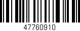 Código de barras (EAN, GTIN, SKU, ISBN): '47760910'