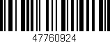 Código de barras (EAN, GTIN, SKU, ISBN): '47760924'
