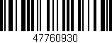Código de barras (EAN, GTIN, SKU, ISBN): '47760930'