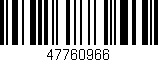 Código de barras (EAN, GTIN, SKU, ISBN): '47760966'
