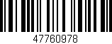 Código de barras (EAN, GTIN, SKU, ISBN): '47760978'
