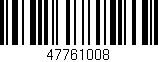 Código de barras (EAN, GTIN, SKU, ISBN): '47761008'