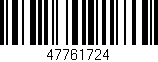 Código de barras (EAN, GTIN, SKU, ISBN): '47761724'