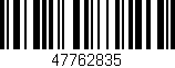 Código de barras (EAN, GTIN, SKU, ISBN): '47762835'