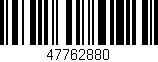 Código de barras (EAN, GTIN, SKU, ISBN): '47762880'
