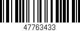 Código de barras (EAN, GTIN, SKU, ISBN): '47763433'