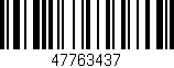 Código de barras (EAN, GTIN, SKU, ISBN): '47763437'