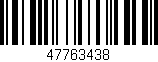 Código de barras (EAN, GTIN, SKU, ISBN): '47763438'