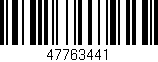 Código de barras (EAN, GTIN, SKU, ISBN): '47763441'