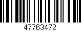 Código de barras (EAN, GTIN, SKU, ISBN): '47763472'