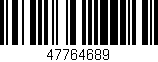 Código de barras (EAN, GTIN, SKU, ISBN): '47764689'