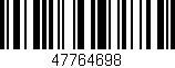 Código de barras (EAN, GTIN, SKU, ISBN): '47764698'