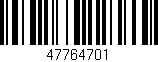 Código de barras (EAN, GTIN, SKU, ISBN): '47764701'