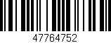 Código de barras (EAN, GTIN, SKU, ISBN): '47764752'