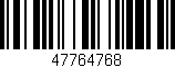 Código de barras (EAN, GTIN, SKU, ISBN): '47764768'