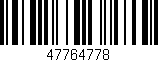Código de barras (EAN, GTIN, SKU, ISBN): '47764778'
