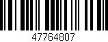 Código de barras (EAN, GTIN, SKU, ISBN): '47764807'