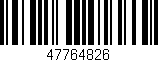 Código de barras (EAN, GTIN, SKU, ISBN): '47764826'