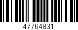 Código de barras (EAN, GTIN, SKU, ISBN): '47764831'