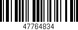 Código de barras (EAN, GTIN, SKU, ISBN): '47764834'